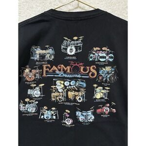 Famous Drums Double Sided Graphic T Shirt Black Men's Size 2X Taboo Tee‎